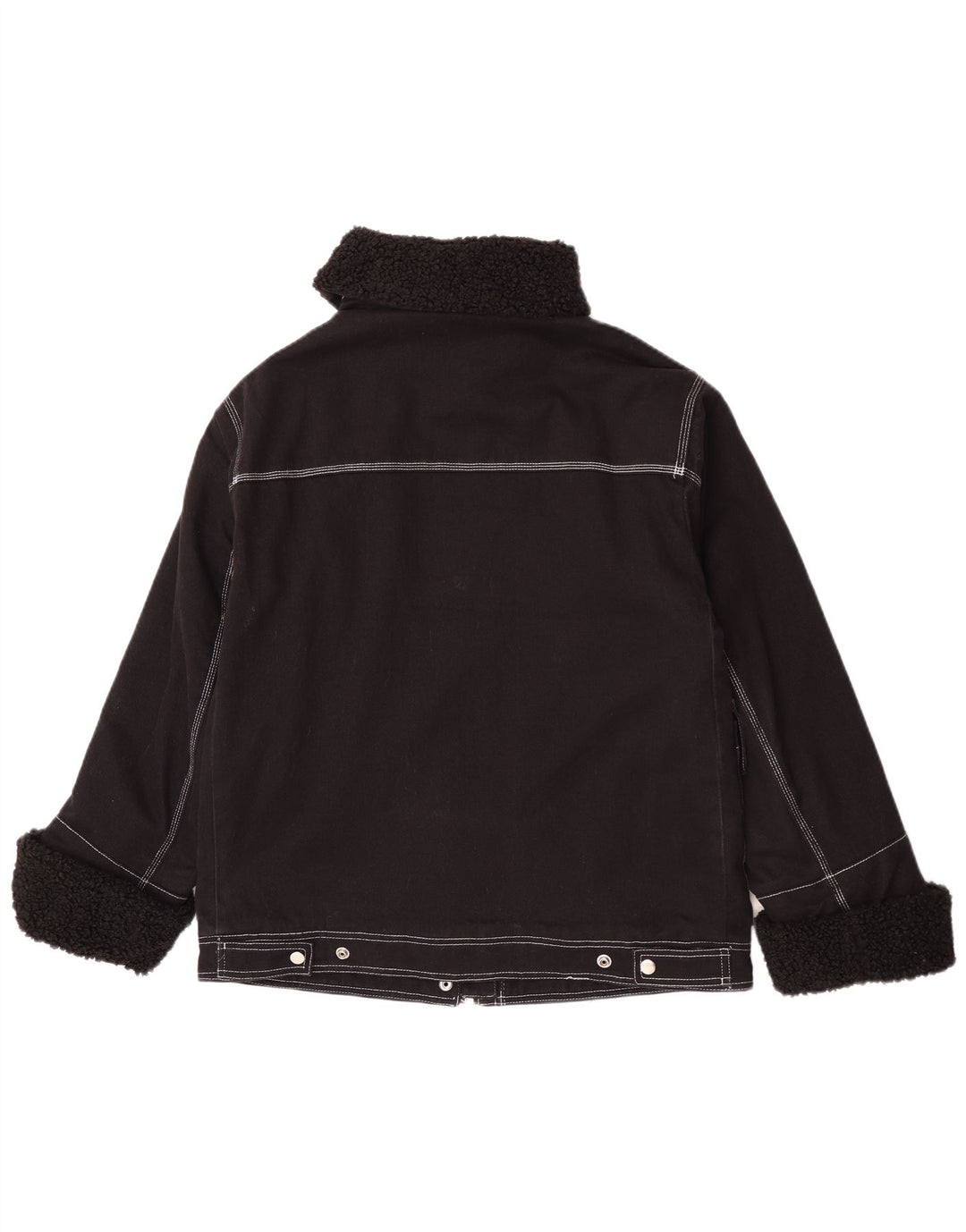 Damska kurtka Oversize Sherpa Topshop UK 8, mała, czarna, bawełniana
