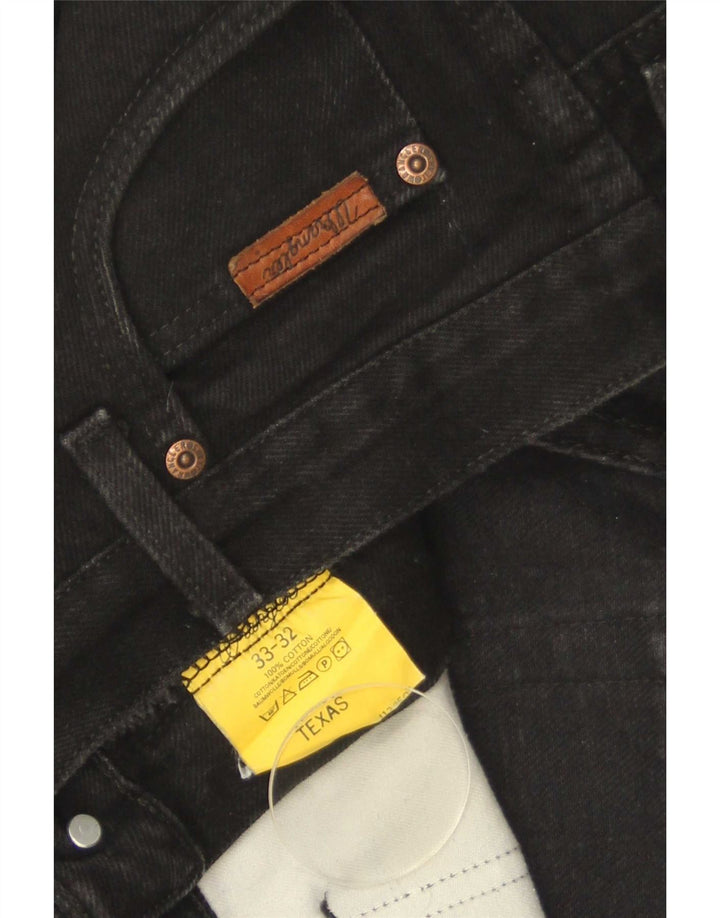 Damskie jeansy Wrangler Texas Straight W33 L32 Czarne bawełniane