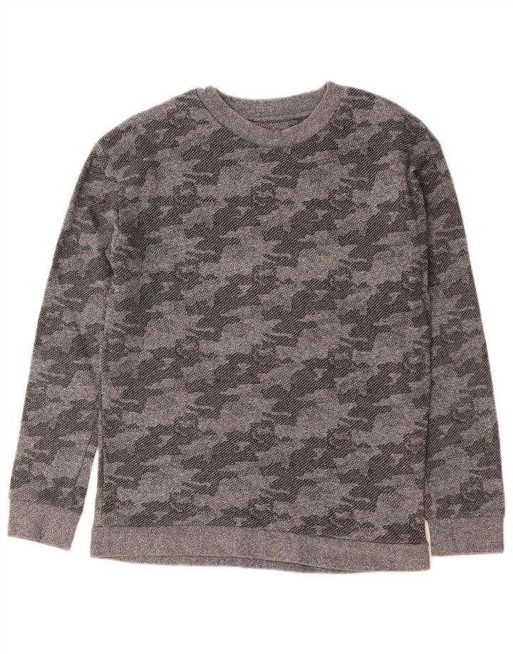 Bluza chłopięca Marks & Spencer 12-13 lat Szara bawełna w kamuflażu