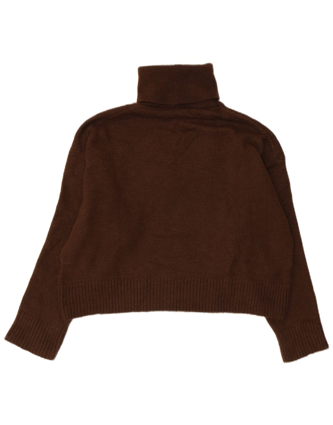 Damski sweter oversize Zara z okrągłym dekoltem UK 10 Small Brown