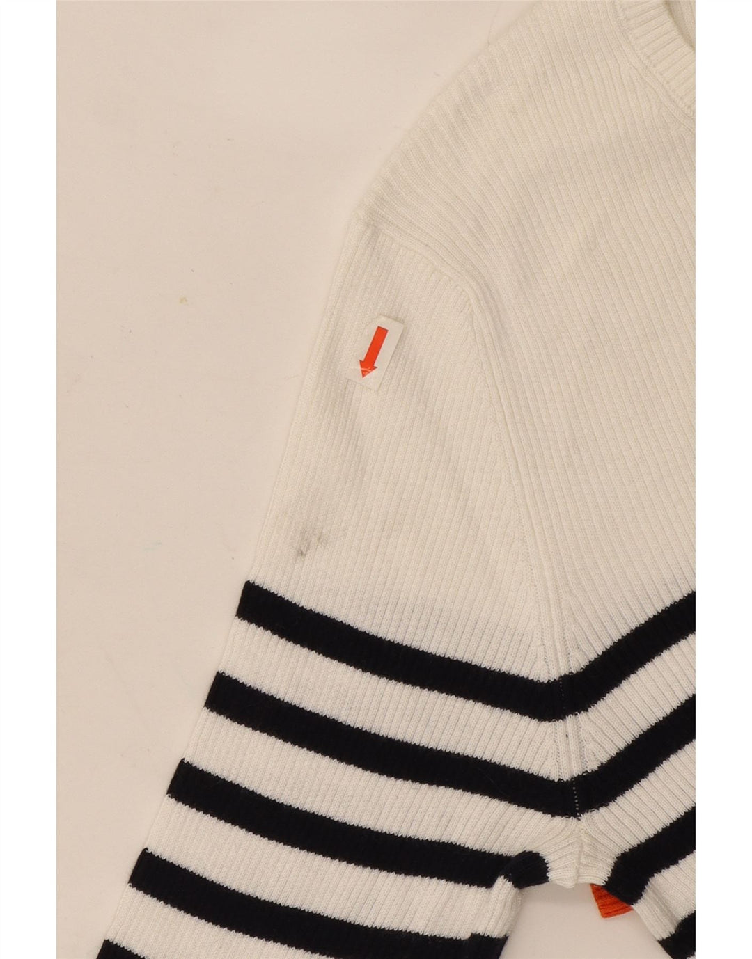 Damski sweter Massimo Dutti z dekoltem w łódkę UK 12 w średnie białe paski
