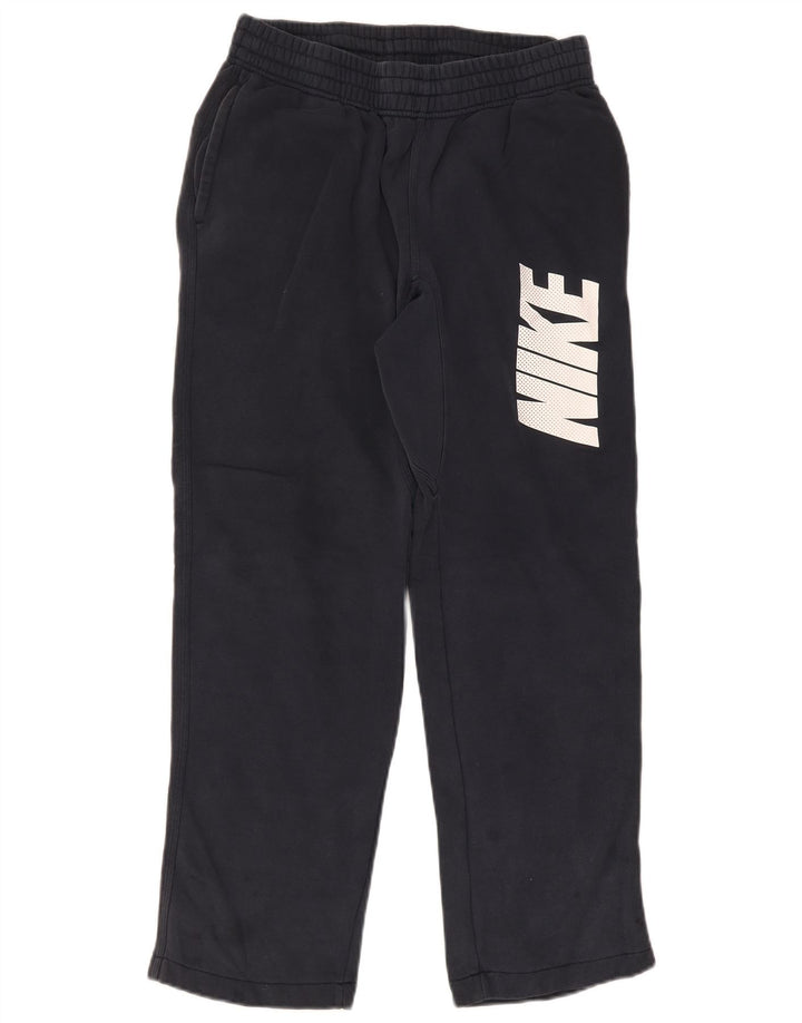 Męskie spodnie dresowe Nike Graphic, średnie, granatowe, bawełniane