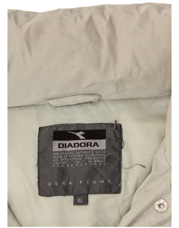 Damski płaszcz z kapturem Diadora UK 18 XL Beżowy poliester