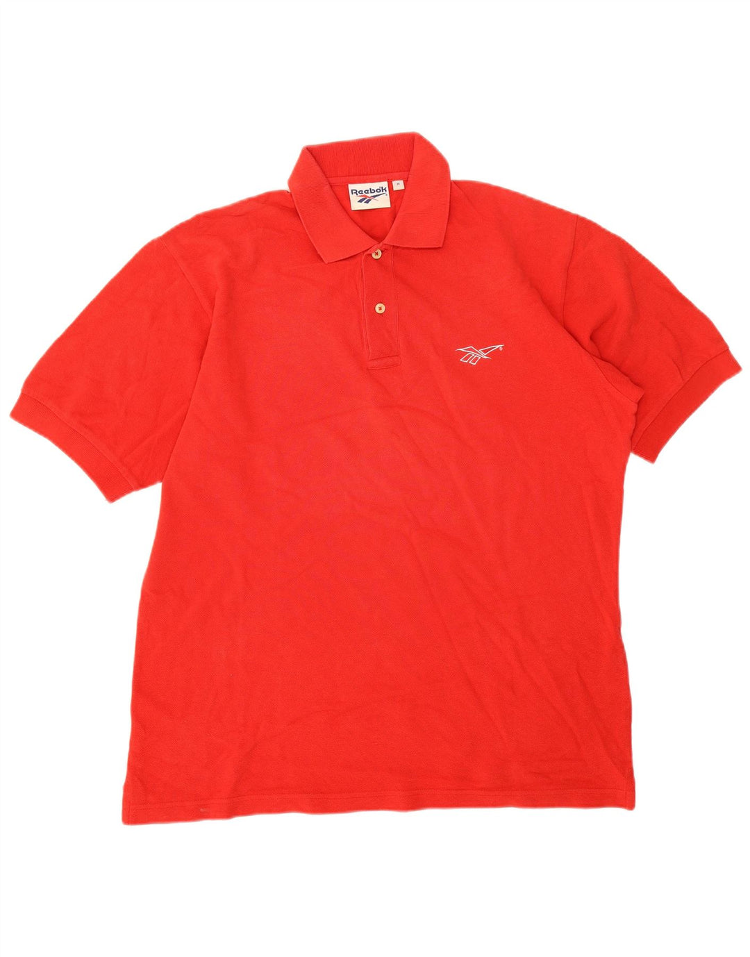 Męska koszulka polo Reebok, bawełniana, w kolorze średnio czerwonym