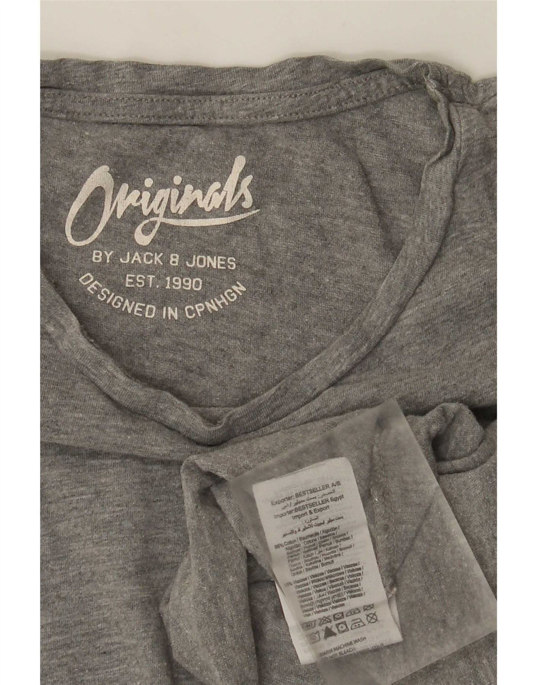T-shirt męski Jack & Jones, średnioszary, bawełniany