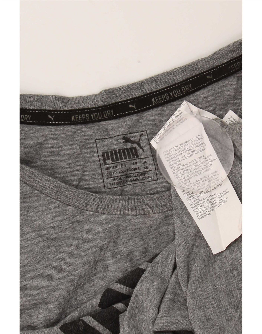 Męska koszulka z grafiką Puma Top XS, szara bawełna