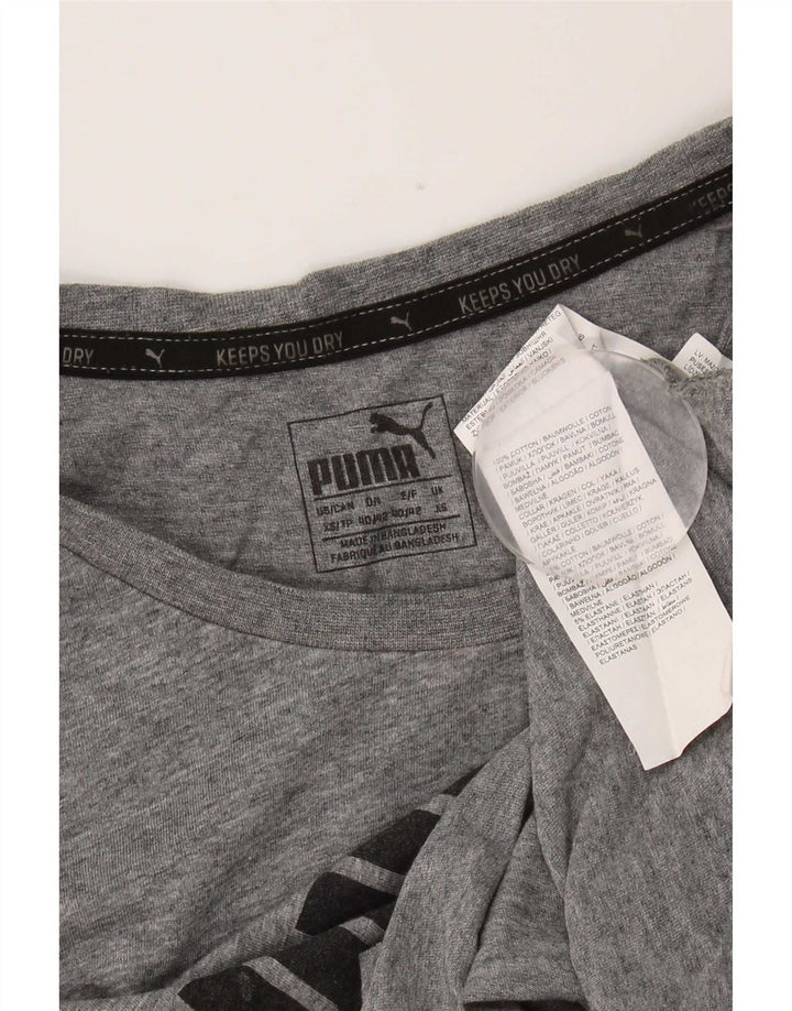 Męska koszulka z grafiką Puma Top XS, szara bawełna