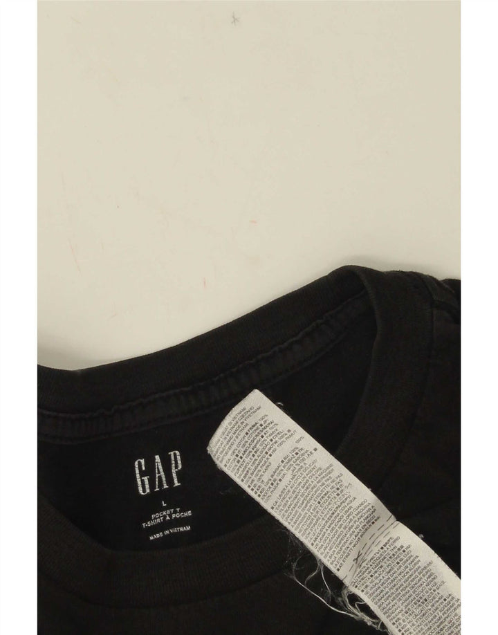 Męski t-shirt Gap, duży, czarny, bawełniany