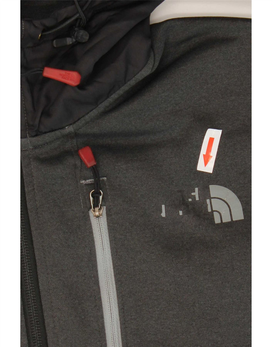 Męski sweter z kapturem i zamkiem The North Face, średnioszary, poliestrowy