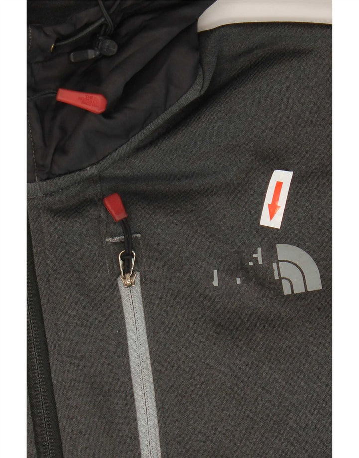Męski sweter z kapturem i zamkiem The North Face, średnioszary, poliestrowy