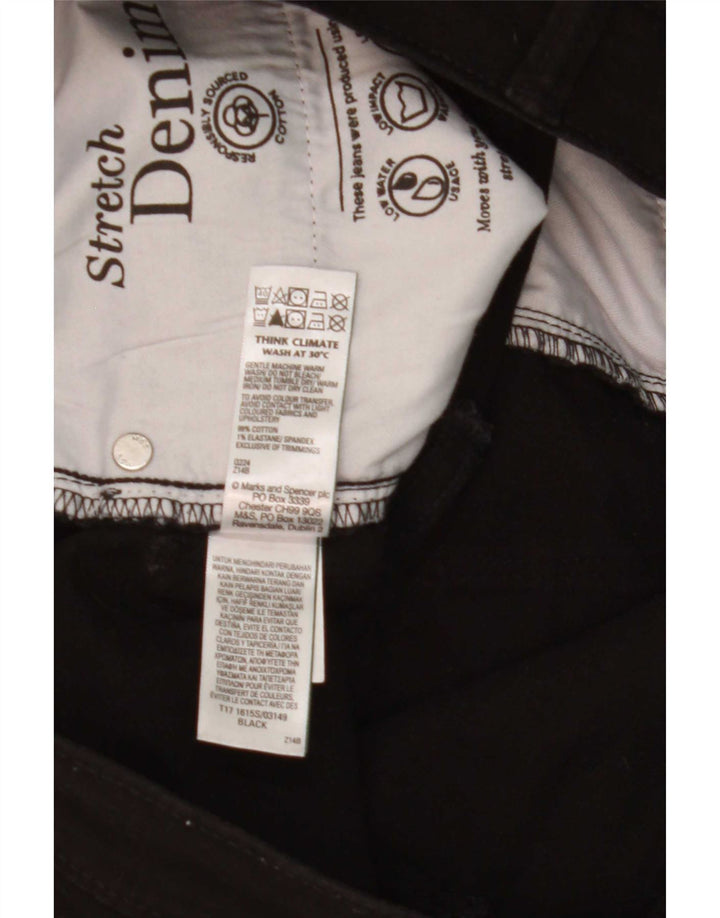 Marks & Spencer Męskie jeansy slim W32 L29 Czarne bawełniane