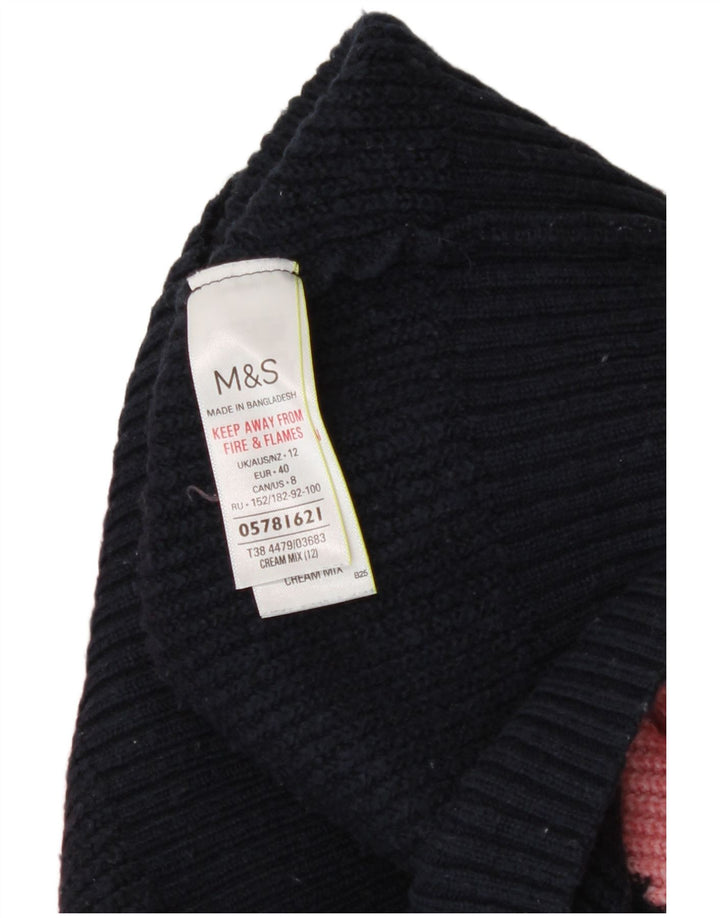 Marks & Spencer Damski sweter z golfem, UK 12, średni wielokolorowy