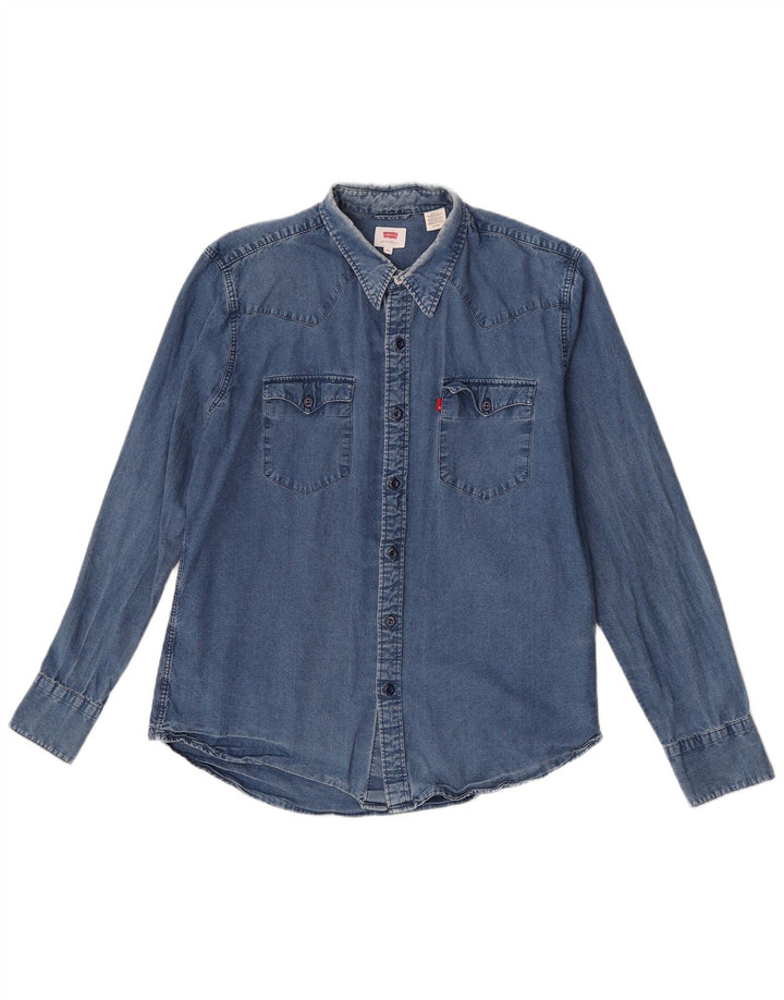 Koszula dżinsowa męska Levi's XL niebieska, bawełna