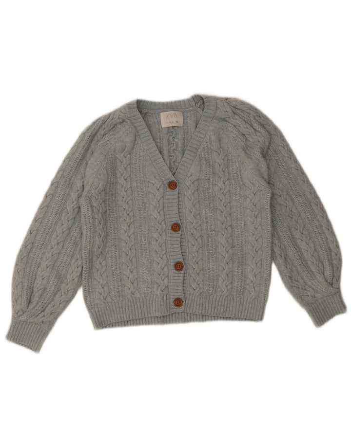 Sweter dziewczęcy Zara Cardigan 11-12 lat, niebieski poliester
