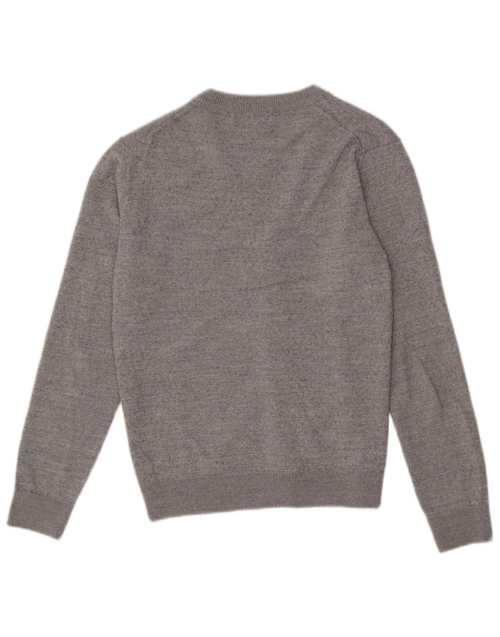 Męski sweter rozpinany Zara, średnioszary, nakrapiany
