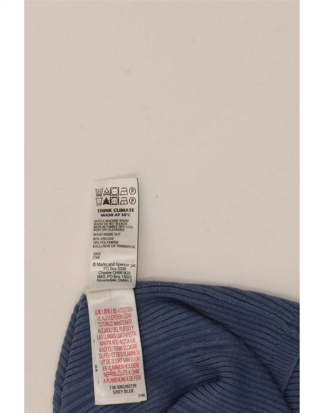 Sweter damski Marks & Spencer z okrągłym dekoltem, UK 12, średni niebieski, wiskoza