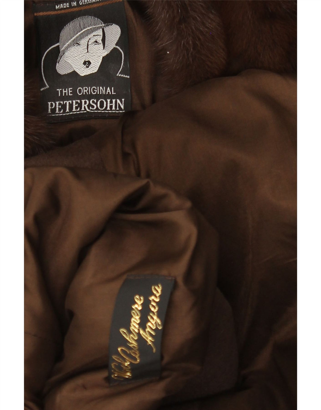 VINTAGE damski płaszcz oversize UK 14, duża wełna khaki