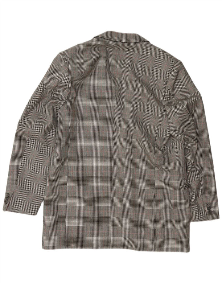 Męska marynarka zapinana na 3 guziki VINTAGE UK 38 Średnia szara pepitka