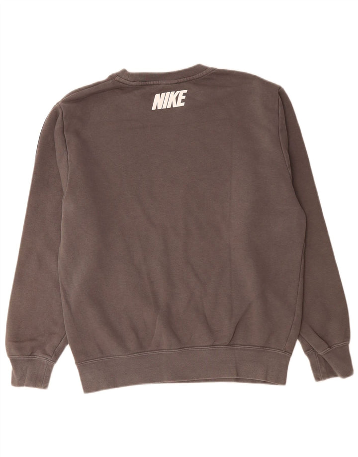NIKE Mens Loose Fit Graphic Sweatshirt Jumper Small Grey
