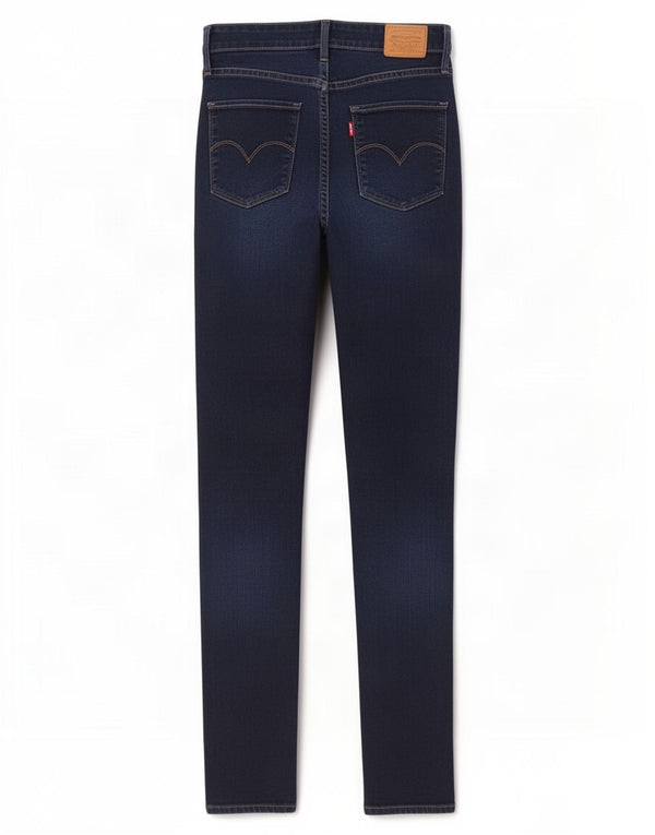 Damskie jeansy Levi's 721 z wysokim stanem W30 L32 Granatowa bawełna