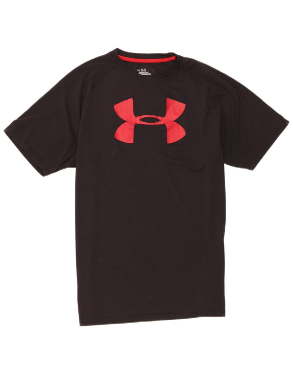 Męska koszulka z grafiką Under Armour Heat Gear, średni czarny poliester