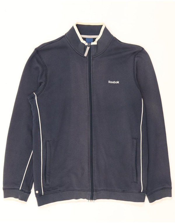 Męska kurtka dresowa Reebok, mała, granatowa, bawełniana