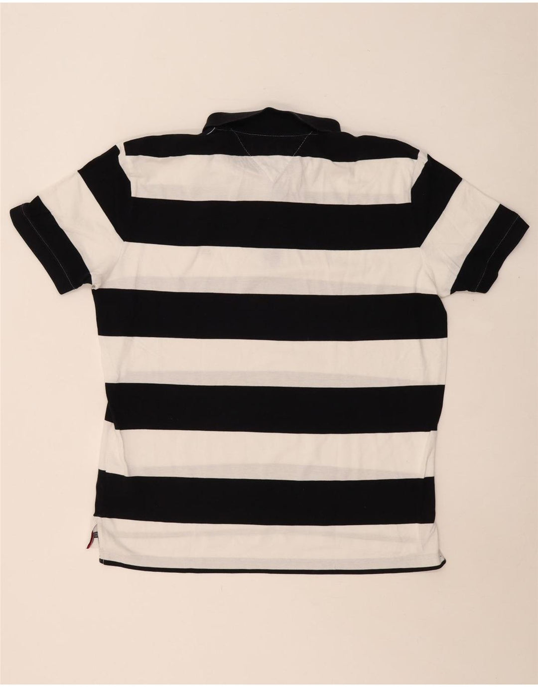 Męska koszulka polo TOMMY HILFIGER o regularnym kroju XL, czarna, bawełniana w paski