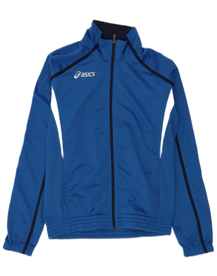 Męska kurtka dresowa Asics XL, niebieski, poliester z blokami kolorów