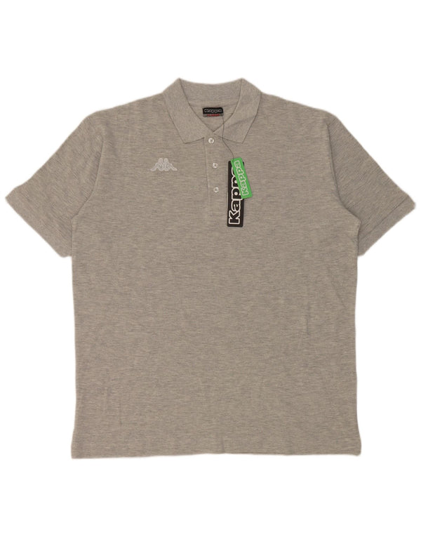 Męska koszulka polo Kappa XL, szara bawełna