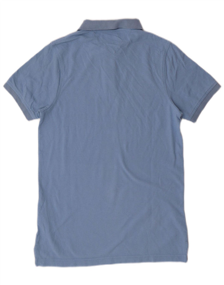 Męska koszulka polo Tommy Hilfiger, mała, niebieska, bawełniana