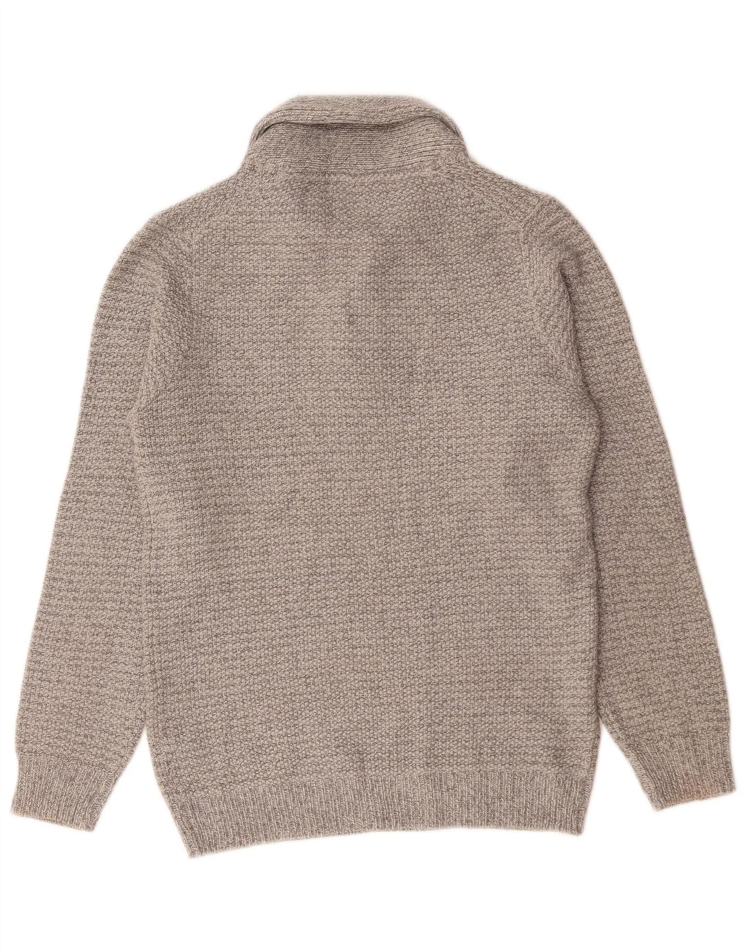 Marks & Spencer Męski sweter polo, mały, szary, akrylowy