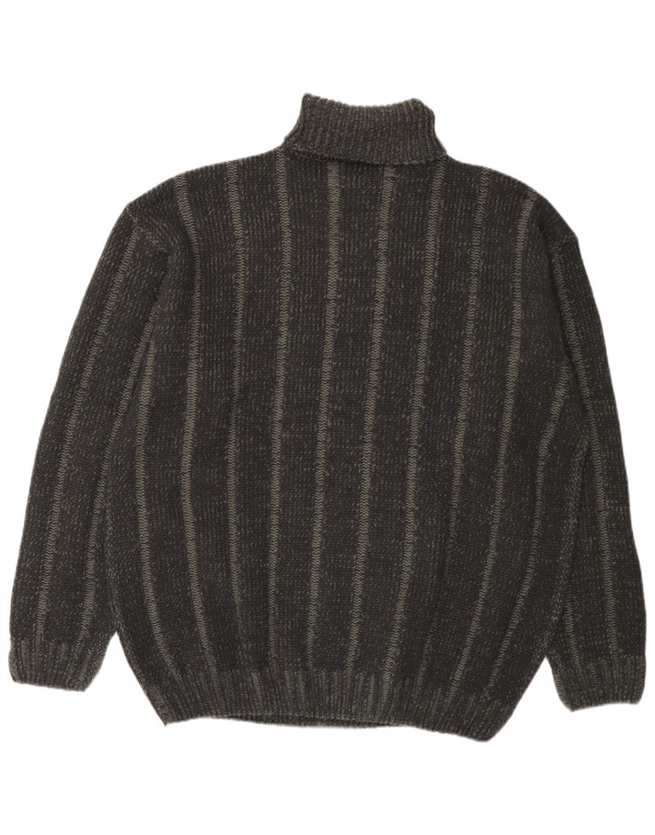 Canda Męski sweter z wywijanym dekoltem 2XL Szary Argyle/Diamentowy Akryl