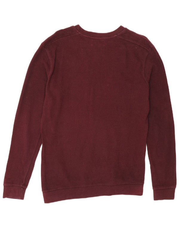 Męski sweter Zara, średniej wielkości bordowa bawełna