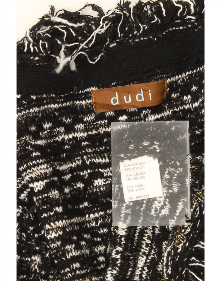 Sweter damski VINTAGE UK 10 w małe czarne paski, akryl