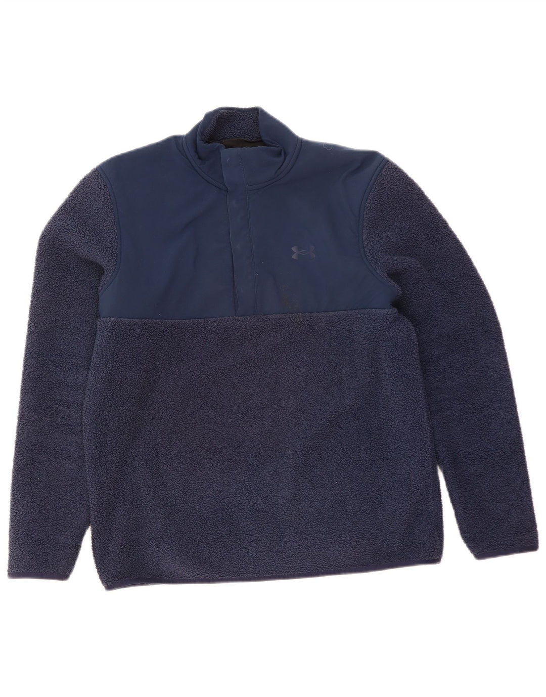Męski sweter polarowy Under Armour zapinany na guziki, duży granatowy poliester