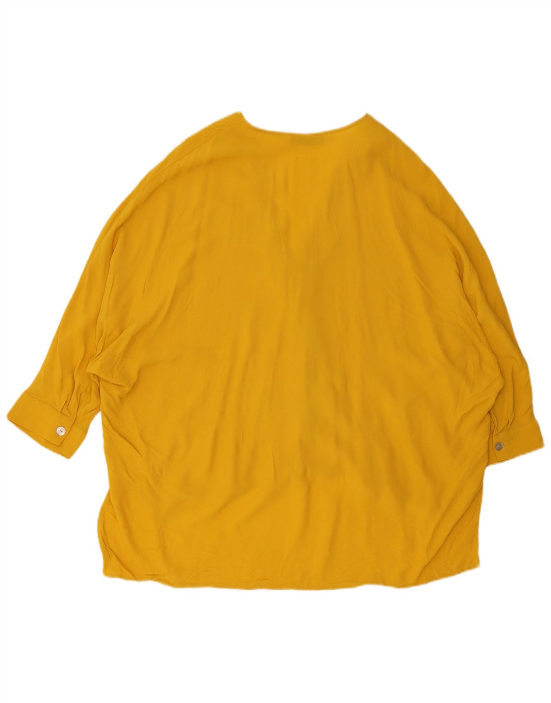 Damska bluzka oversize z rękawem 3/4 Zara UK 14, średni żółty