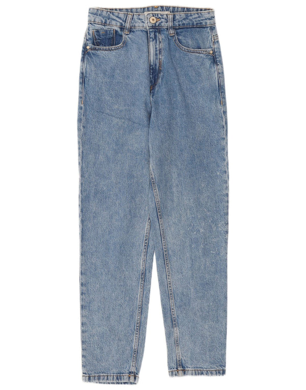 Damskie jeansy z wysokim stanem Zara EU 36 XS W26 L26 Niebieskie bawełniane