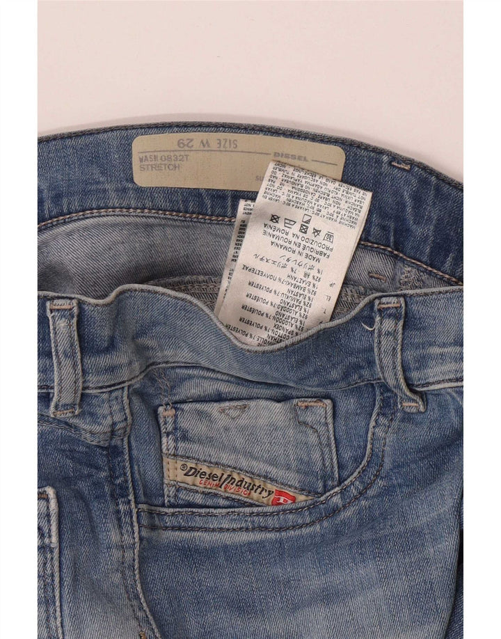 Damskie jeansy Diesel w trudnej sytuacji, Super Slim W29 L28, niebieska bawełna
