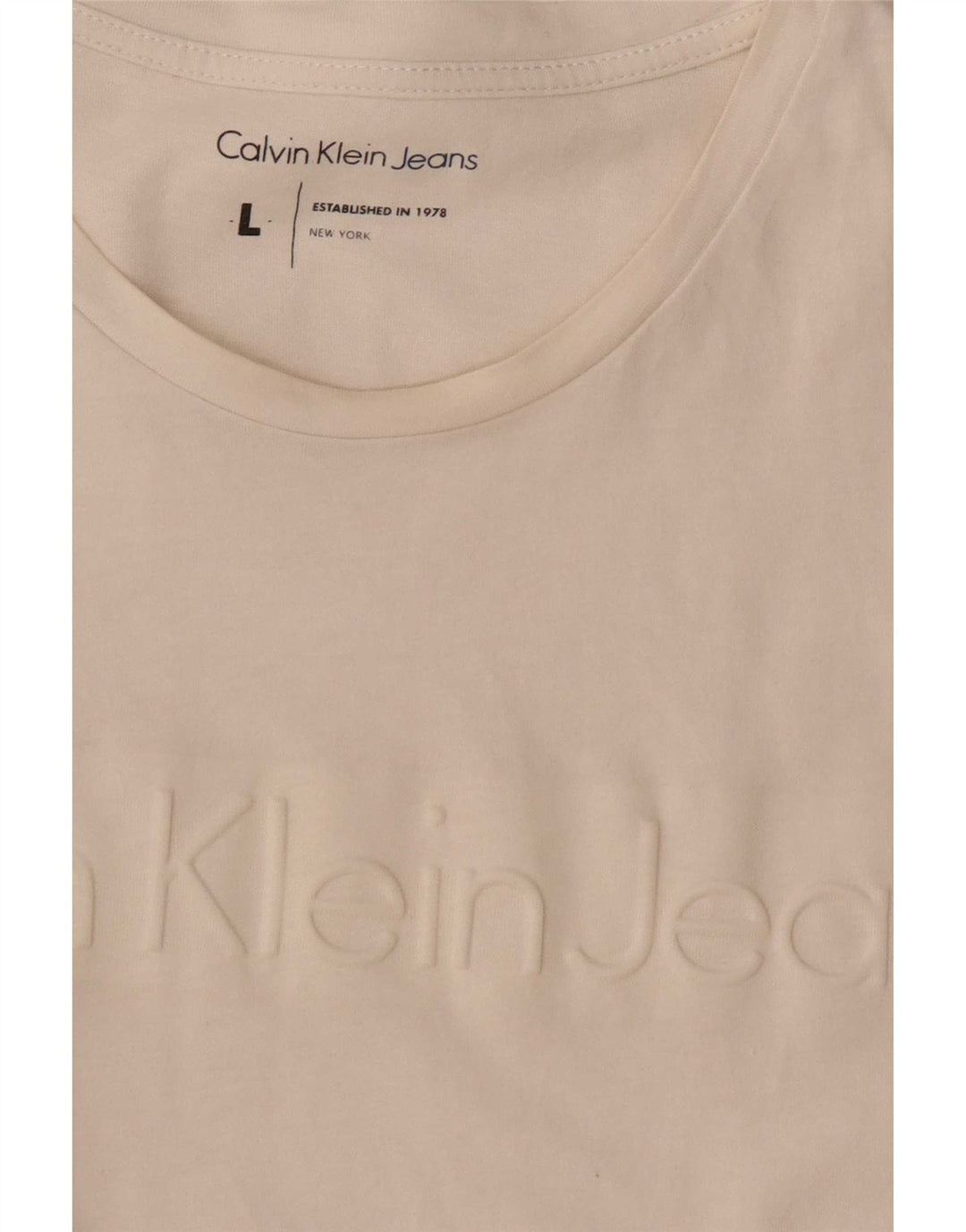 Męski T-shirt z grafiką Calvin Klein Jeans, duży, biały