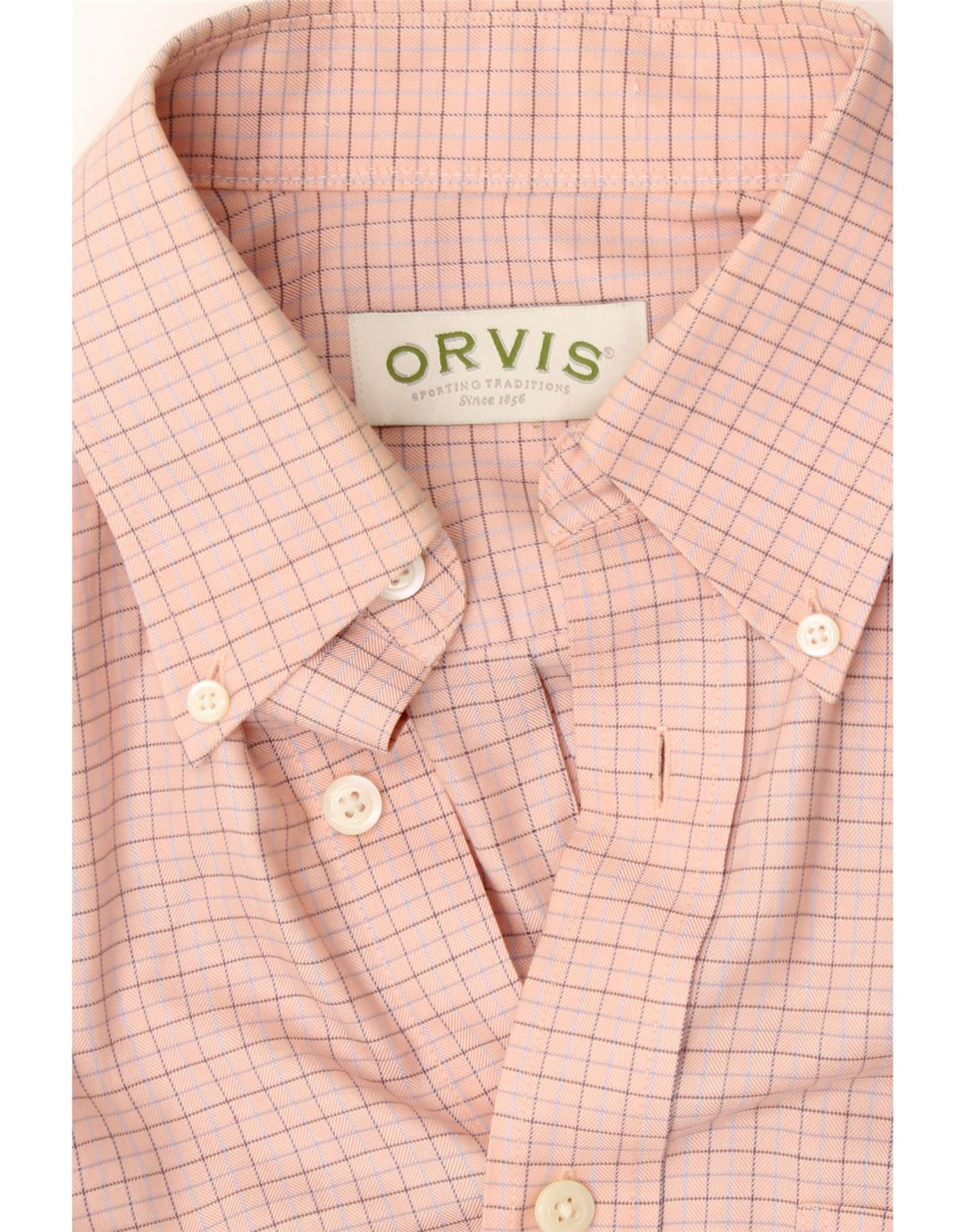 ORVIS Mens Shirt Small Pink Check Vintage Orvis and Second-Hand Orvis from Messina Hembry 