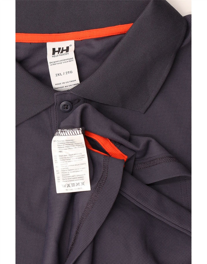 Męska koszulka polo Helly Hansen 2XL Fioletowy poliamid