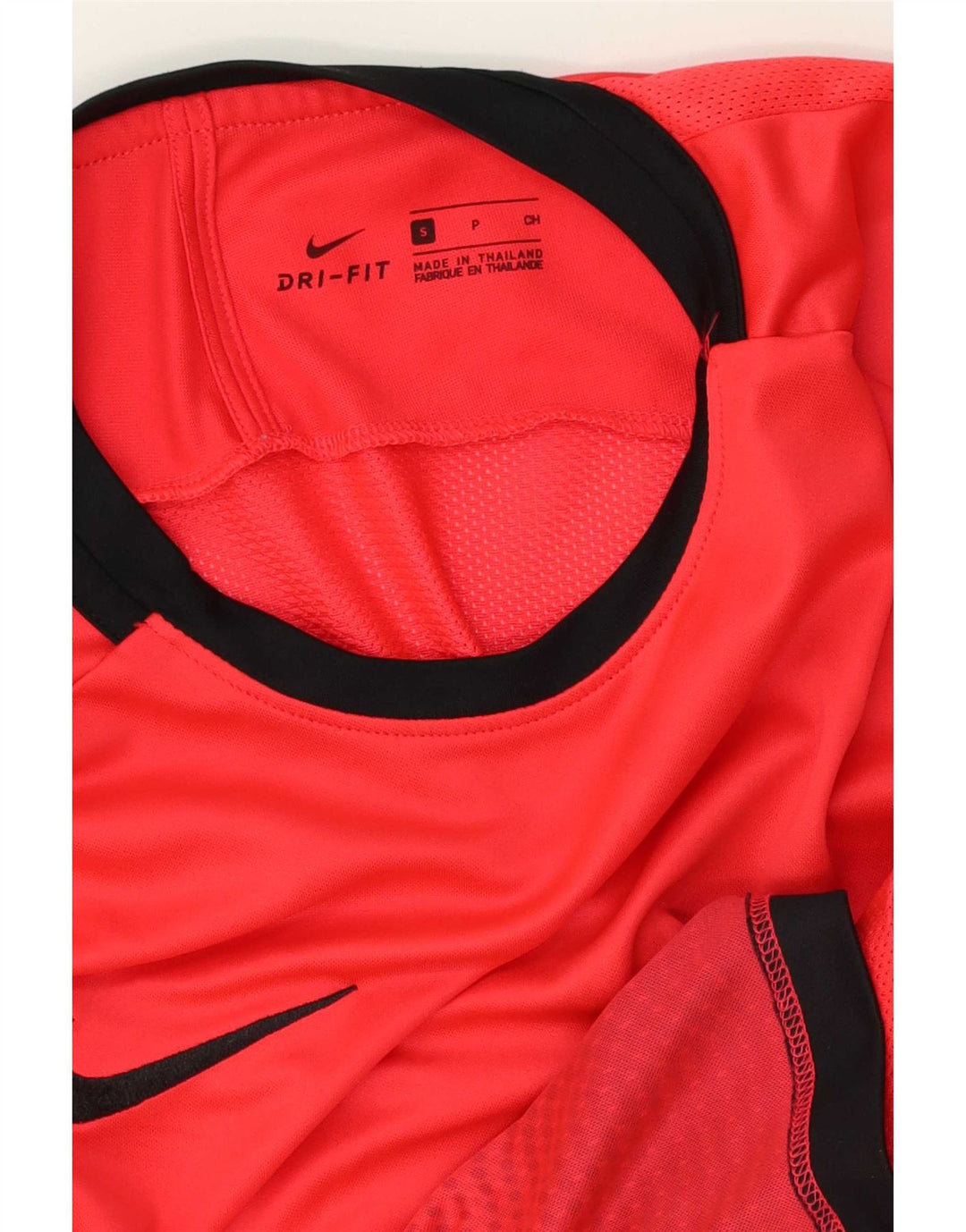 Męski T-shirt Nike Dri Fit Top, mały, czerwony, z blokami kolorów