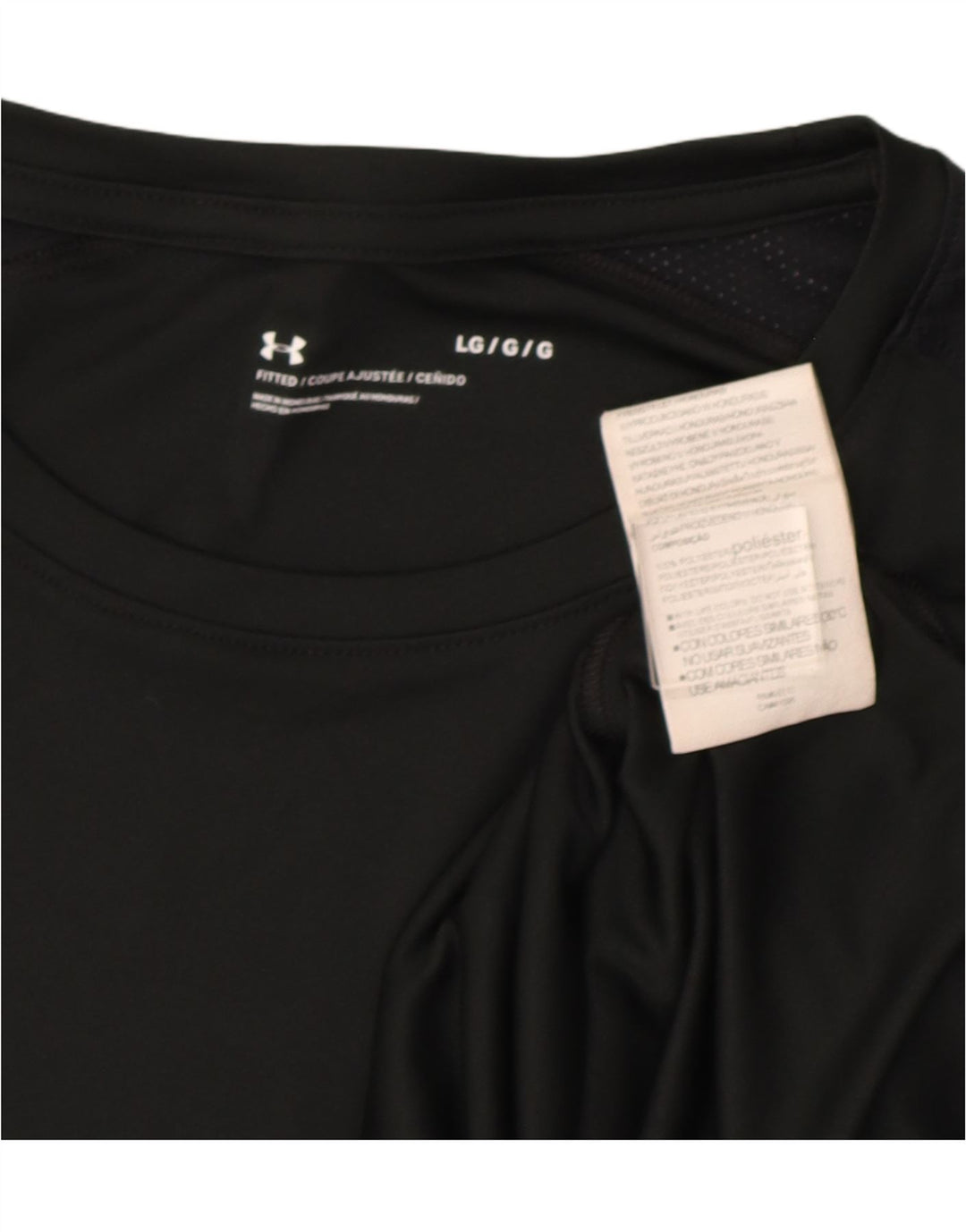 Under Armour Męski top z długim rękawem, duży, czarny, poliestrowy