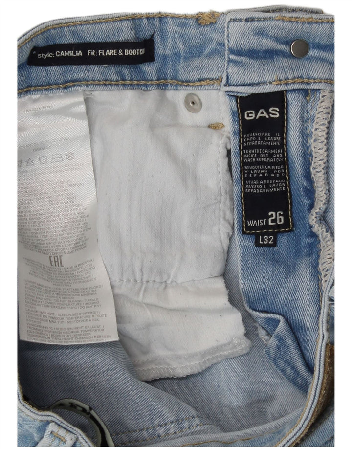 Damskie jeansy Gas Camilia Bootcut Flared W26 L29 Niebieskie