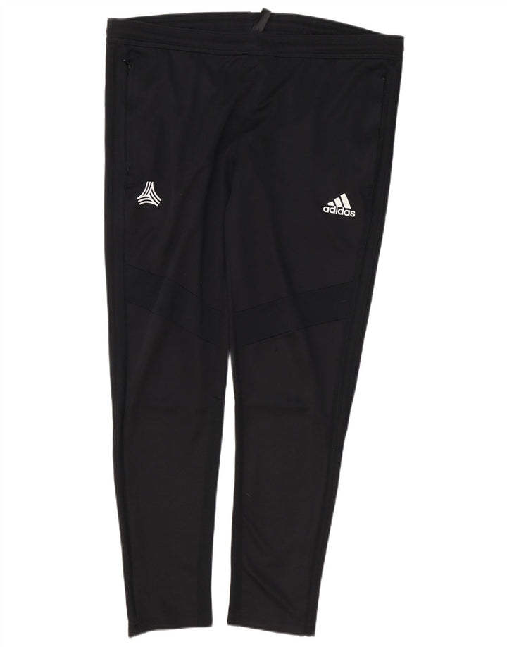 Męskie spodnie dresowe Adidas, średni czarny poliester