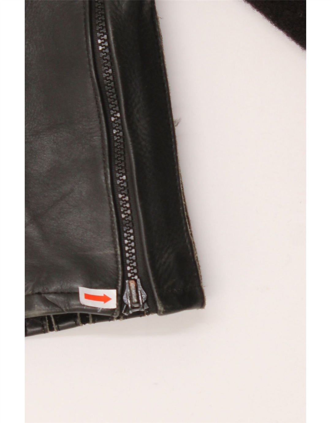 Spodnie damskie VINTAGE EU 38 Medium W28 L27 Czarna skóra z blokami kolorów