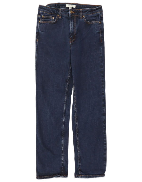 Marks & Spencer Damskie proste dżinsy UK 12 Medium W30 L27 Granatowa bawełna