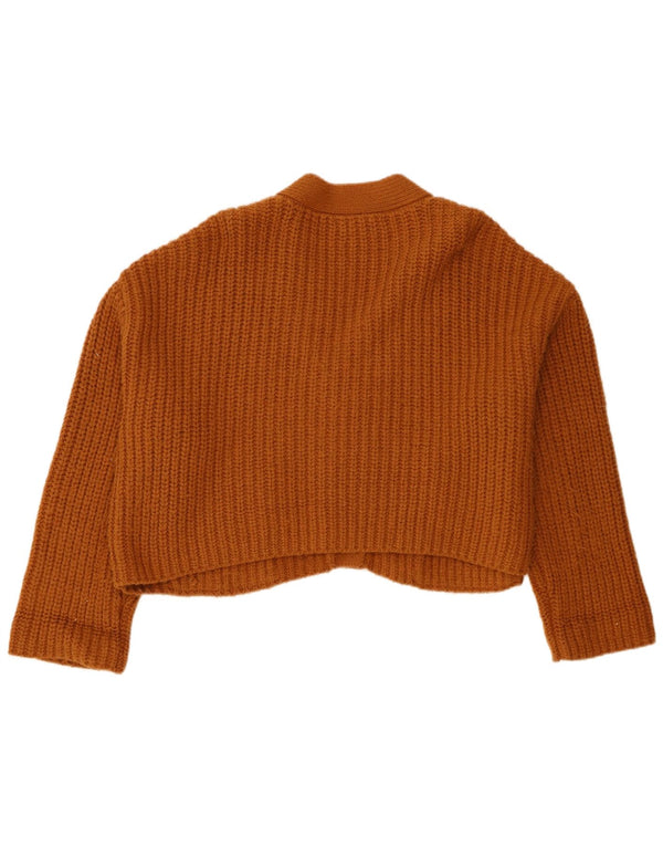 Damski sweter typu Crop Oversize Zara UK 16, duży, brązowy, akrylowy