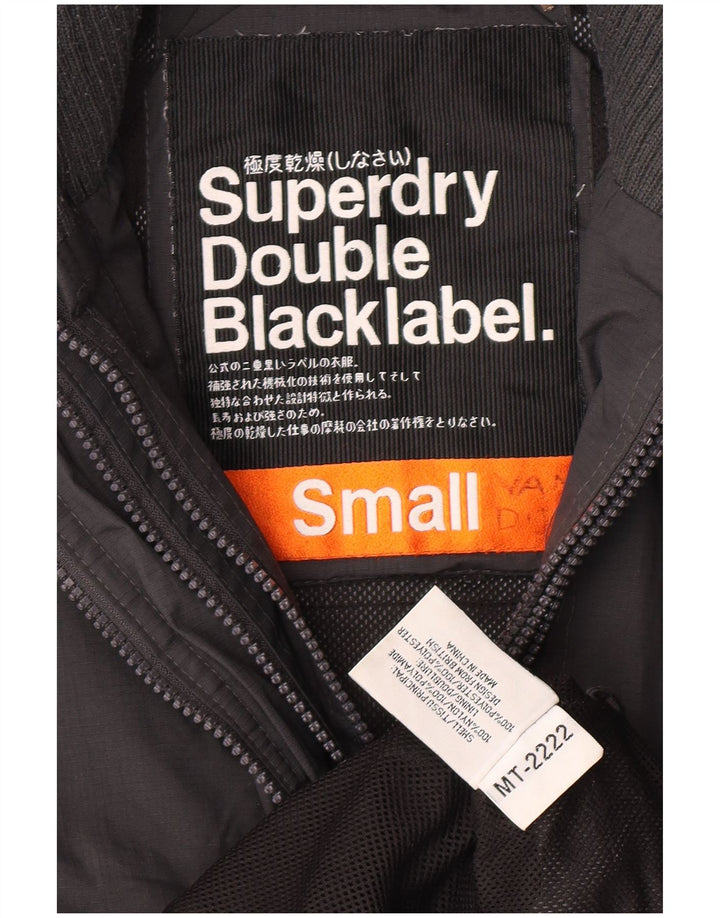 Damska kurtka przeciwdeszczowa Superdry Graphic UK 10 Small, szary nylon
