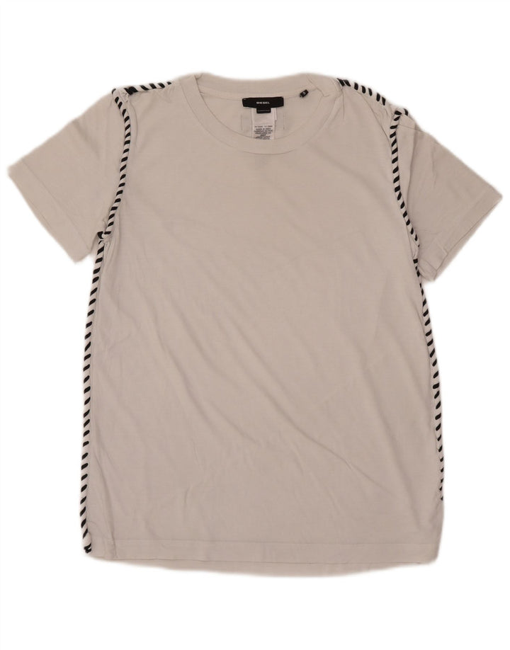 T-shirt męski Diesel, mały, biały, bawełniany